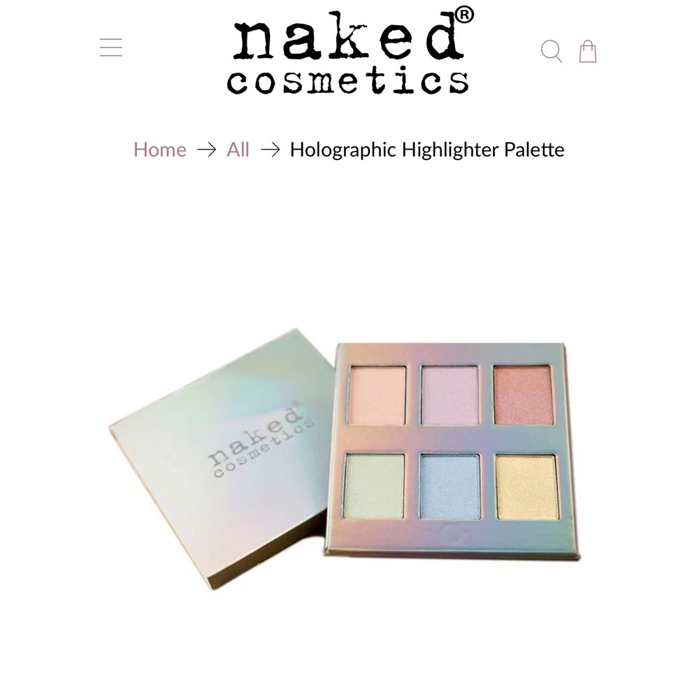 Naked Cosmetics Holographic Highlighter Palette Makeup Face Glow Shimmer